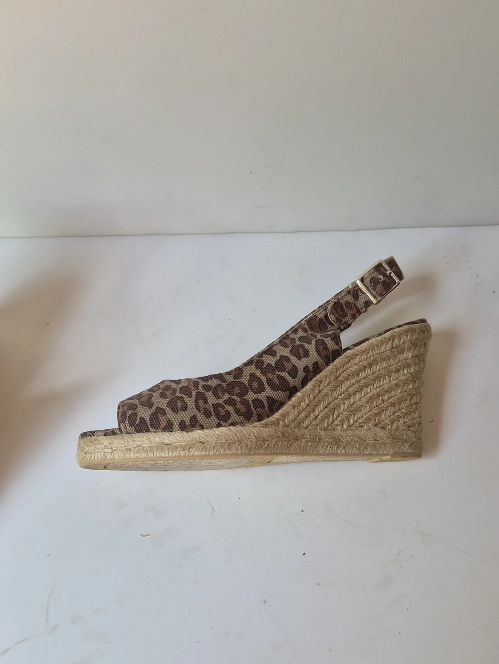 Chico's Brown Leopard Espadrille Wedges